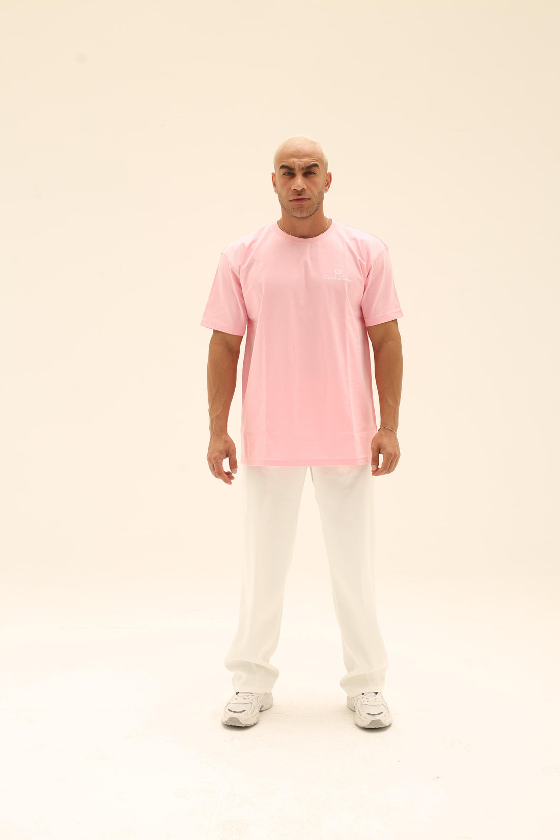 T7 Core t-shirt (washed pink with white signature detailing)