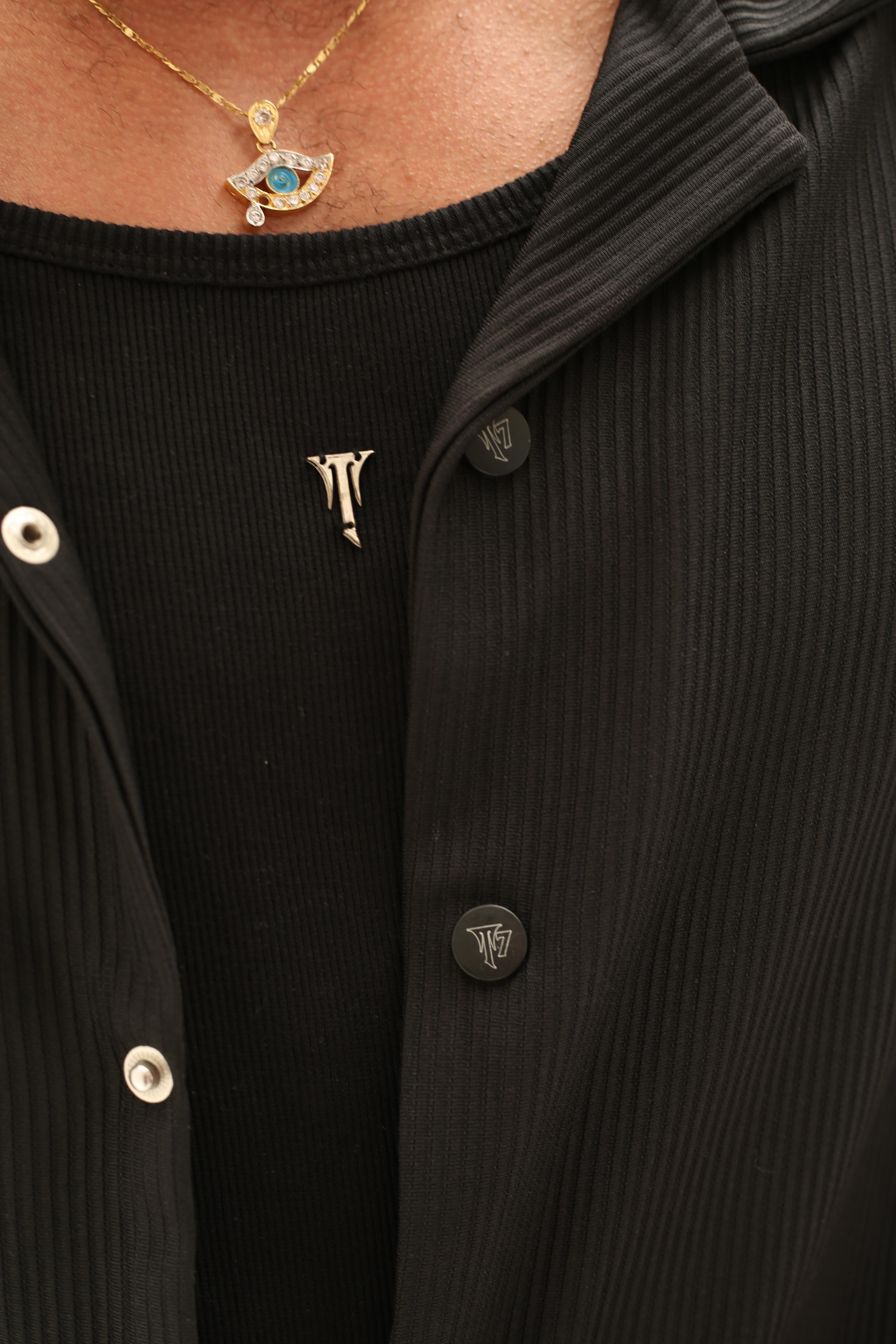 Soft striped black set