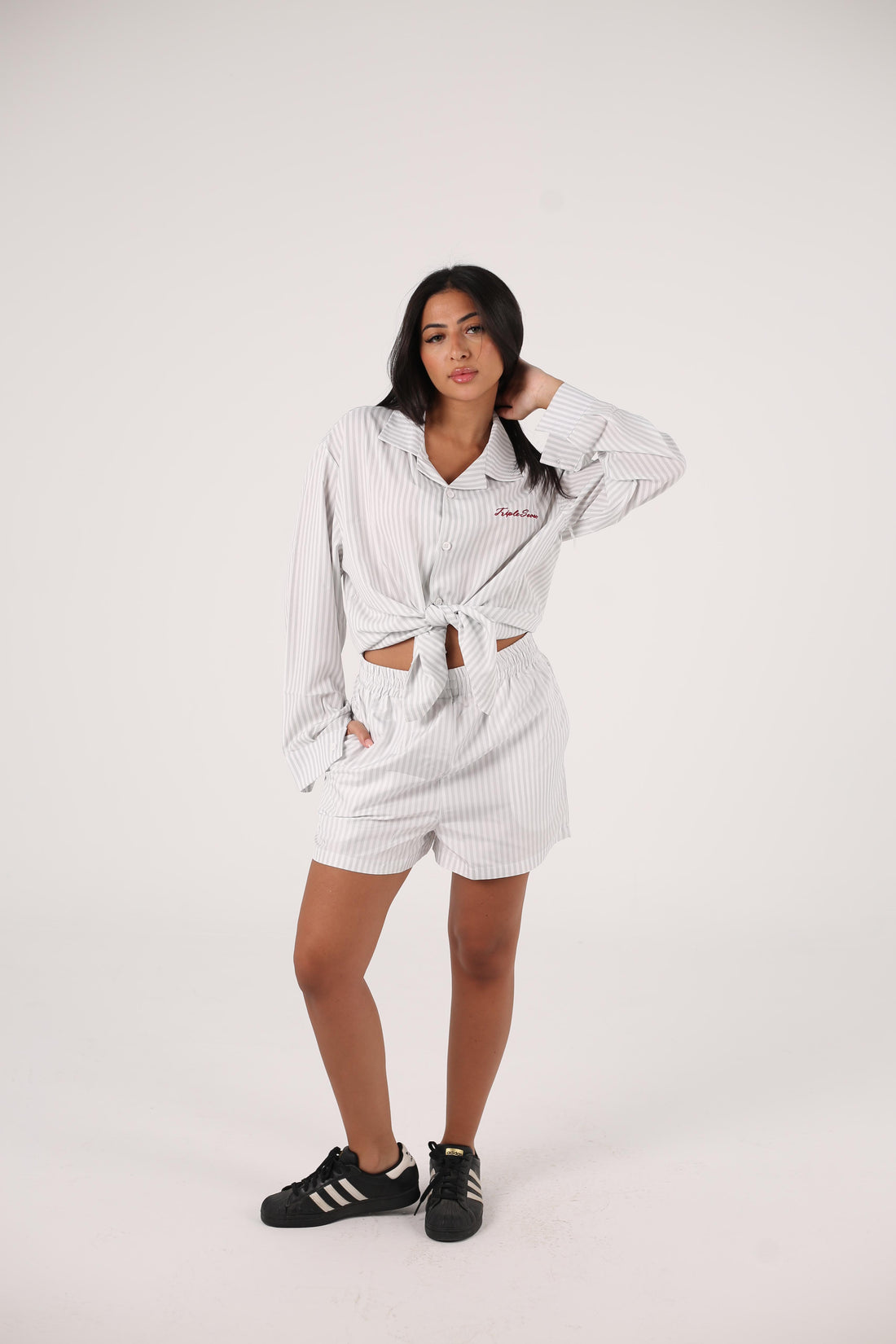 The obsidian bloom collection Soft striped long shirts (Girls)