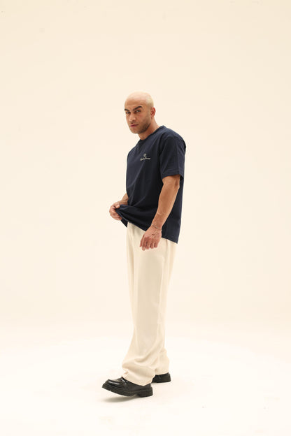 T7 Core t-shirt (navy blue with beige detailing)