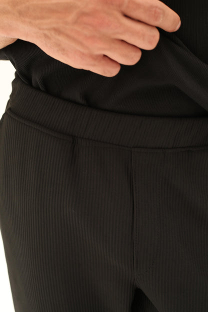Soft striped black set