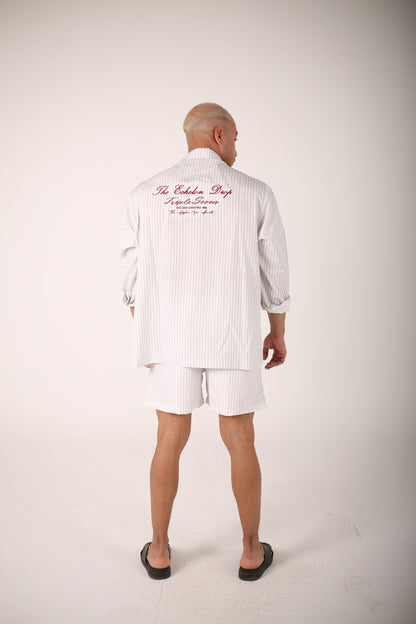 The obsidian bloom collection Soft striped long shirts (Men)